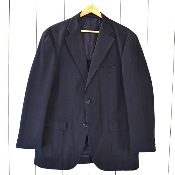 Jプレス J.PRESS コットン混 3つボタン シングル 段返り ジャケット L ブラック 袖口2つ釦 日本製 021-5-BR-OV-CM-0007 5TF008 | J.PRESS