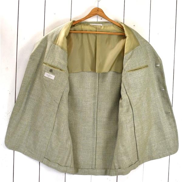 メキシコ製 エルメネジルドゼニア シルク混 コットン混 3つボタン シングル ジャケット 52 / XL ライトカーキ 袖口3つ釦 1DF3G0 5TF011 | ZEGNA | 01