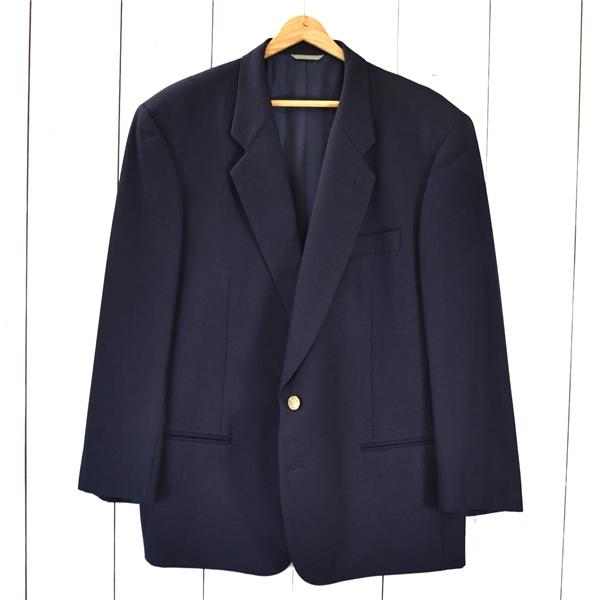 ダーバン D'URBAN Modular 金ボタン 2つボタン シングル 紺ブレザー ジャケット XL ダークネイビー 袖口3つ釦 23501-39-13 5TF022 | D'URBAN
