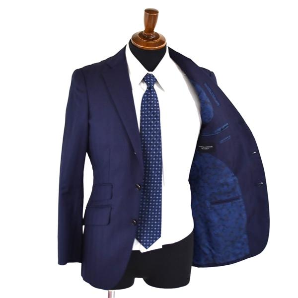 ユニバーサルランゲージ 伊製カノニコ生地 3つボタン シングル 段返り スーツ Y4 / S 濃紺 シャドーストライプ 371910018861 5TG018 | UNIVERSAL LANGUAGE | 01