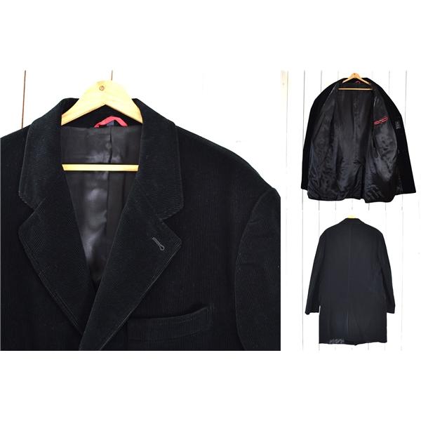 伊製 フェイ Fay 3つボタン シングル コーデュロイ チェスターコート XL ブラック 総裏地仕上げ 秋冬対応 NAM53090610TX0 5TG025 | Fay | 01