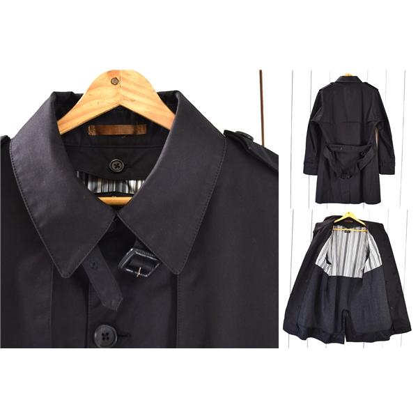 ポールスミス PS Paul Smith コットン100％ 5つボタンシングル トレンチコート L ブラック 秋冬対応 日本製 PP-KS-36656 5TH001 | PS Paul Smith | 01