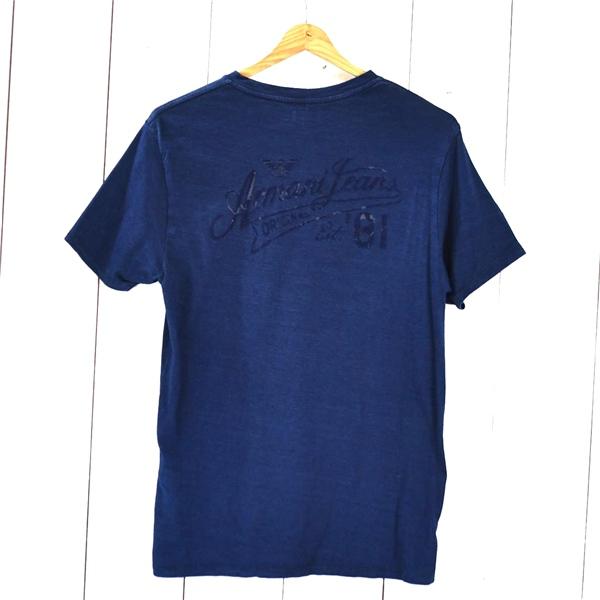 アルマーニジーンズ ARMANI JEANS AJ コットン100％ Vネック 半袖 Tシャツ カットソー S ダークネイビー H88FR-C6 / 5TH021 | ARMANI JEANS | 01