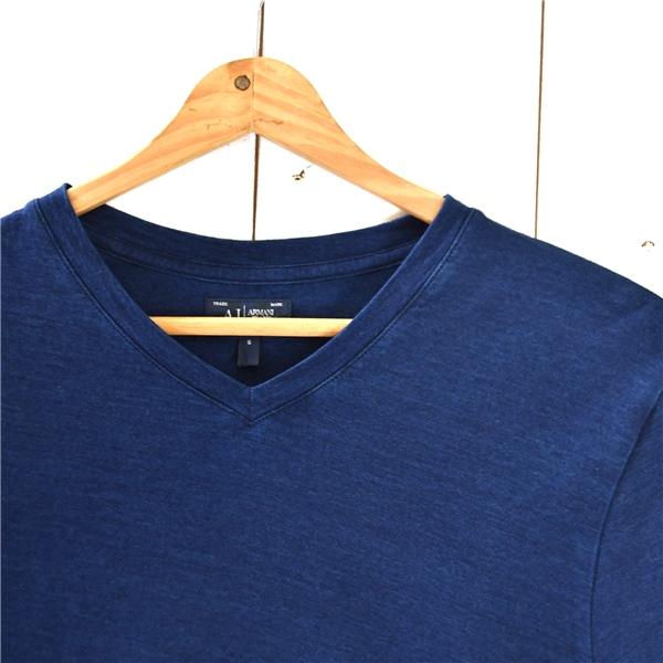 アルマーニジーンズ ARMANI JEANS AJ コットン100％ Vネック 半袖 Tシャツ カットソー S ダークネイビー H88FR-C6 / 5TH021 | ARMANI JEANS | 02