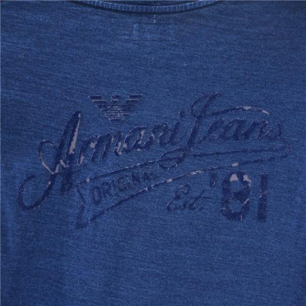アルマーニジーンズ ARMANI JEANS AJ コットン100％ Vネック 半袖 Tシャツ カットソー S ダークネイビー H88FR-C6 / 5TH021 | ARMANI JEANS | 03