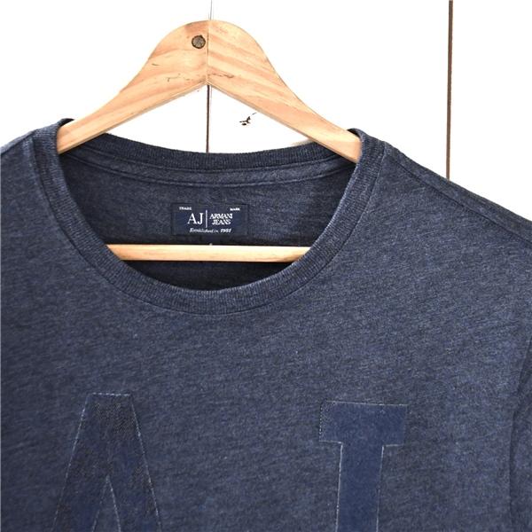 アルマーニジーンズ ARMANI JEANS AJ コットン100％ クルーネック 半袖 Tシャツ カットソー S ダークグレー H75FN-C6 / 5TH022 | ARMANI JEANS | 02