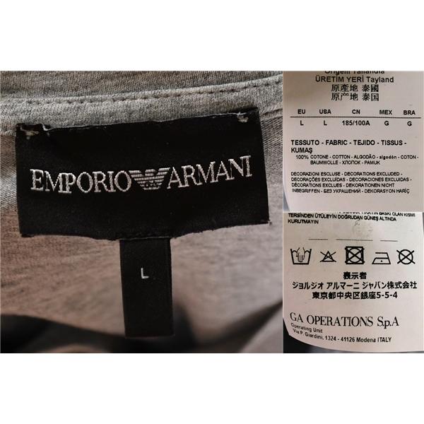 エンポリオアルマーニ ARMANI コットン100％ クルーネック 半袖 Tシャツ カットソー XL グレー イーグル刺繍 3Y1TD9-1JBEZ / 5TH026 | EMPORIO ARMANI | 04