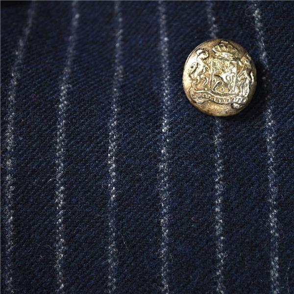 スーツセレクト SUIT SELECT 銀釦 6つボタン ダブル ジャケット Y5 / M ダークネイビー ストライプ 袖口4つ釦 本切羽 JSG1606 / 5TI011 | SUIT SELECT | 02