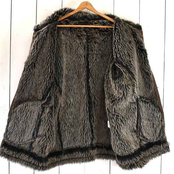 モダン MODERM フルジップアップ ポリエステル スエードジャケット XXL ダークブラウン 裏地フェイクファー仕様 7271-751 / 5TI026 | ブランド登録なし | 01