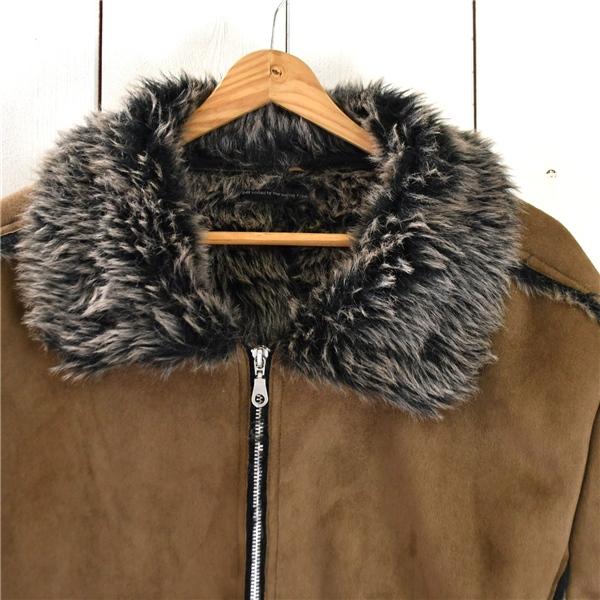 モダン MODERM フルジップアップ ポリエステル スエードジャケット XXL ダークブラウン 裏地フェイクファー仕様 7271-751 / 5TI026 | ブランド登録なし | 03