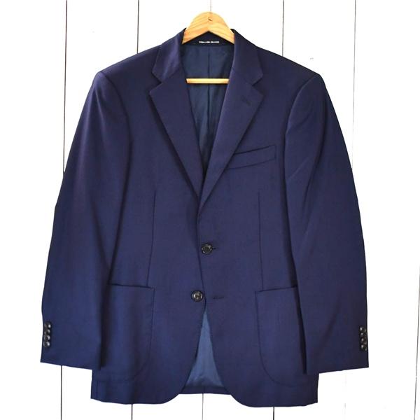 GREEN LABEL RELAXING アローズ 伊製カノニコ生地 2つボタン シングル ジャケット 42 / S 濃紺 袖口4つ釦 3122-110-0827 / 5TI036 | green label relaxing