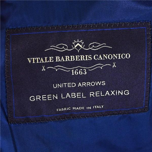 GREEN LABEL RELAXING アローズ 伊製カノニコ生地 2つボタン シングル ジャケット 42 / S 濃紺 袖口4つ釦 3122-110-0827 / 5TI036 | green label relaxing | 04