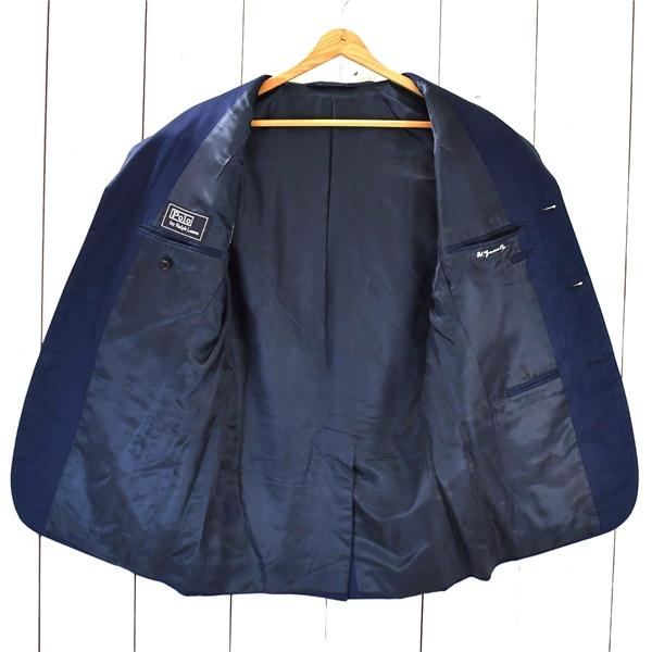 ラルフローレン Polo コットン100％ 3つボタン シングル ジャケット A5 / M ダークネイビー 袖口4つ釦 春秋冬対応 SR-RL-NM-0406 / 5TJ003 | POLO RALPH LAUREN | 01