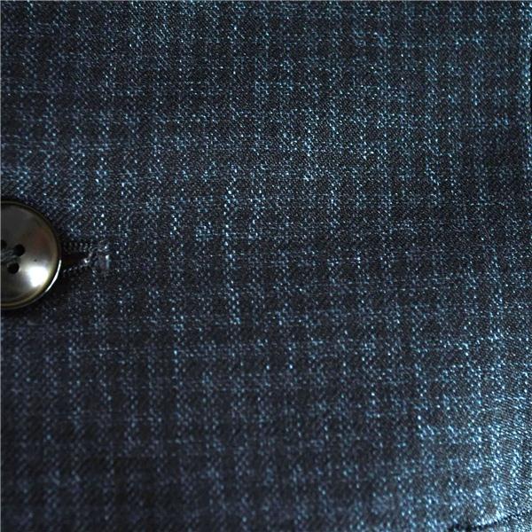 スーツセレクト 2つボタンシングル ジャケット + 4つボタン ベスト A5 / M ダークネイビー チェック 袖口4つ釦 秋冬対応 BLD2100 / 5TJ024 | SUIT SELECT | 02