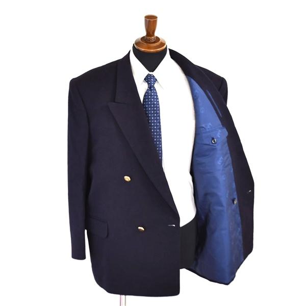 KOMIYA 金ボタン 4つボタン ダブル ブロークンスーツ ジャケット×パンツ AB8 / XL ダークネイビー/マルチカラーオーバーチェック / 5TJ040 | ブランド登録なし | 01