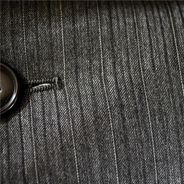 HIROKO KOSHINO シルク混 2つボタン シングル スーツ A5 / M ミドルグレー ストライプ 袖口4つ釦 春夏秋対応 95710107-97-017 / 5TJ041 | HIROKO KOSHINO | 02