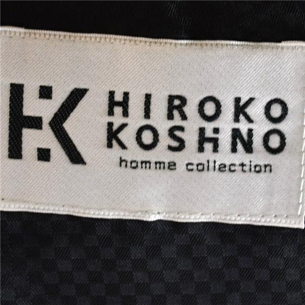 HIROKO KOSHINO シルク混 2つボタン シングル スーツ A5 / M ミドルグレー ストライプ 袖口4つ釦 春夏秋対応 95710107-97-017 / 5TJ041 | HIROKO KOSHINO | 03
