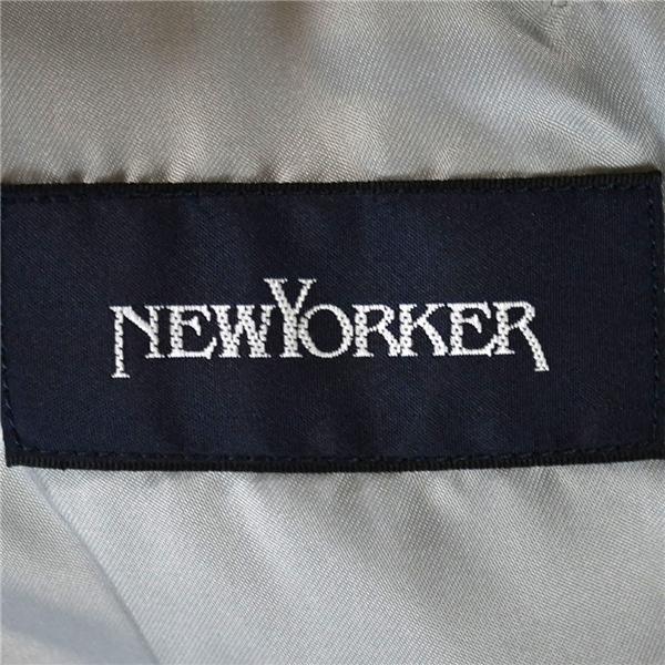 ニューヨーカー NEWYORKER 麻リネン混 2つボタン シングル ジャケット A5 / M グレー 袖口4つ釦 春夏秋対応 11-19-2203-06-02 / 5TJ042 | NEWYORKER | 02