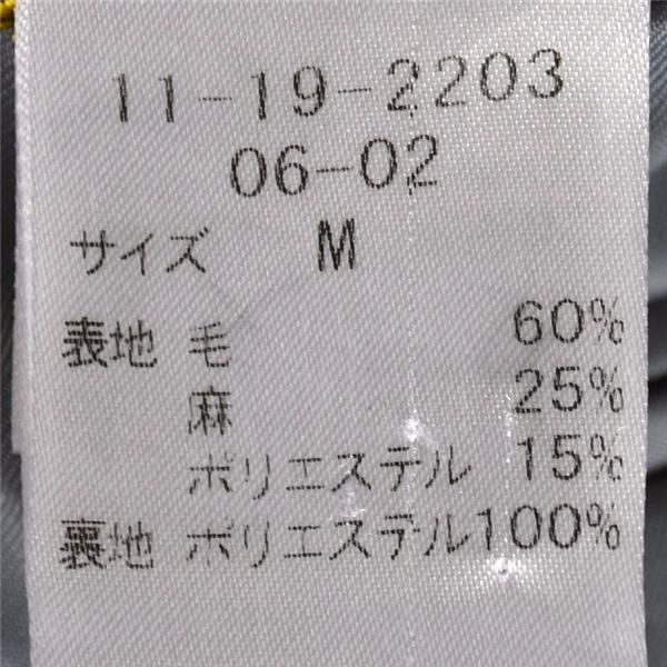 ニューヨーカー NEWYORKER 麻リネン混 2つボタン シングル ジャケット A5 / M グレー 袖口4つ釦 春夏秋対応 11-19-2203-06-02 / 5TJ042 | NEWYORKER | 03