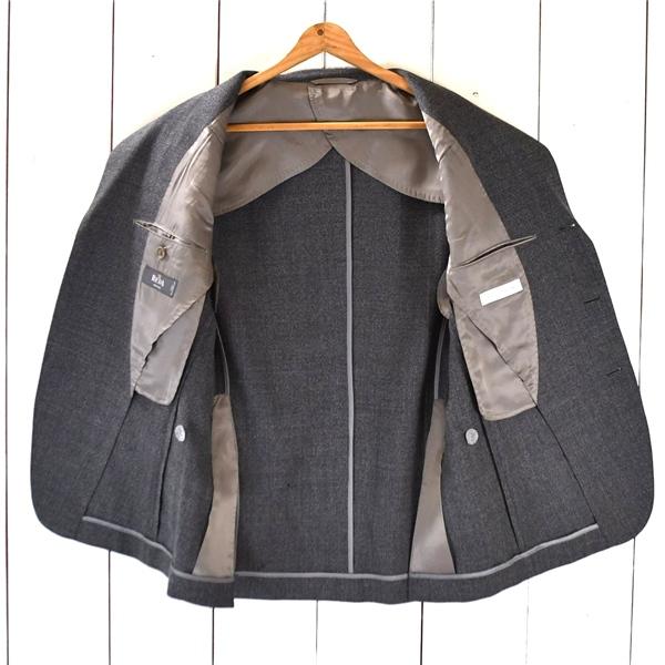 blazer's bank.com 伊製REDA生地 super110's 3つボタン シングル ジャケット 165cm-6Drop / M ダークグレー 本切羽 3601160 / 5TJ043 | SUIT SQUARE | 01