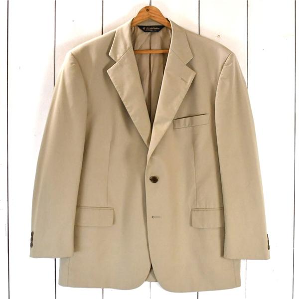 ブルックスブラザーズ コットン混 2つボタン シングル ジャケット 40SHT / L ベージュ 袖口3つ釦 春夏秋対応 19-16-2359 / 5TJ050 | BROOKS BROTHERS