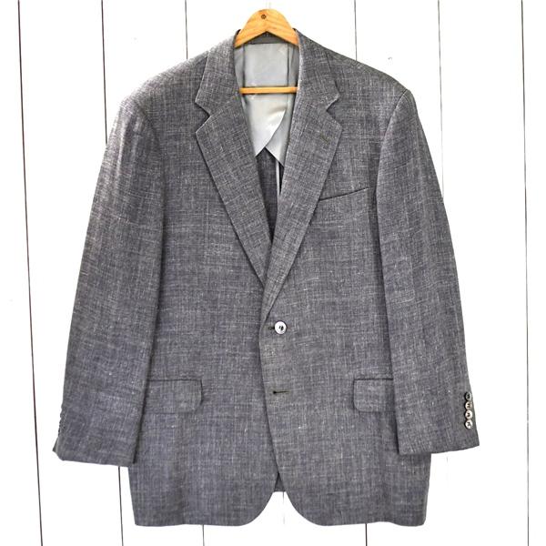 ダンヒル dunhill 2つボタン シングル ジャケット L グレー 袖口4つ釦 サイドベンツ 春秋冬対応 / 5TK003 | dunhill