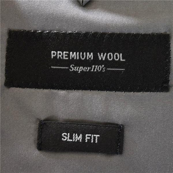 ユニクロ UNIQLO super110's 2つボタン シングル ジャケット M グレー 袖口4つ釦 SLIM FIT 春秋対応 311-433076 / 5TK004 | ユニクロ | 03