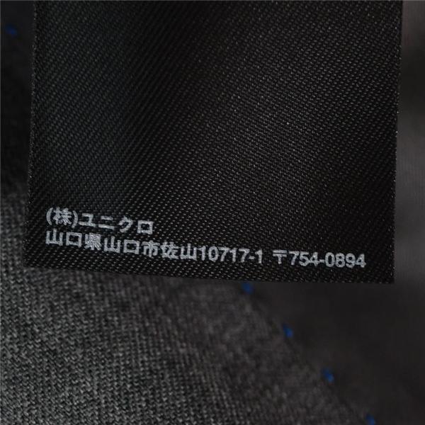 ユニクロ UNIQLO super110's 2つボタン シングル ジャケット M グレー 袖口4つ釦 SLIM FIT 春秋対応 311-433076 / 5TK004 | ユニクロ | 04