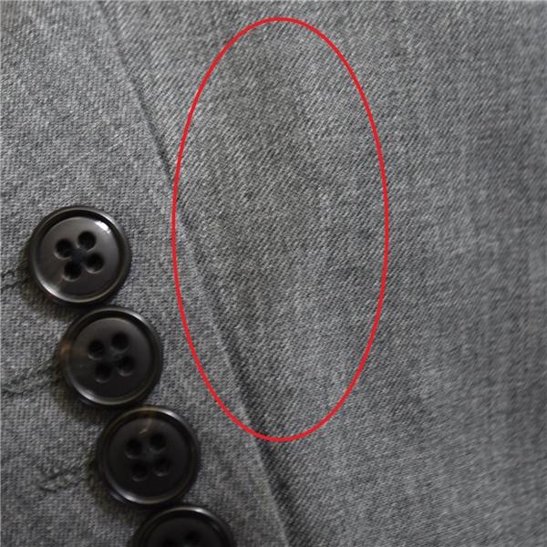 ユニクロ UNIQLO super110's 2つボタン シングル ジャケット M グレー 袖口4つ釦 SLIM FIT 春秋対応 311-433076 / 5TK004 | ユニクロ | 06