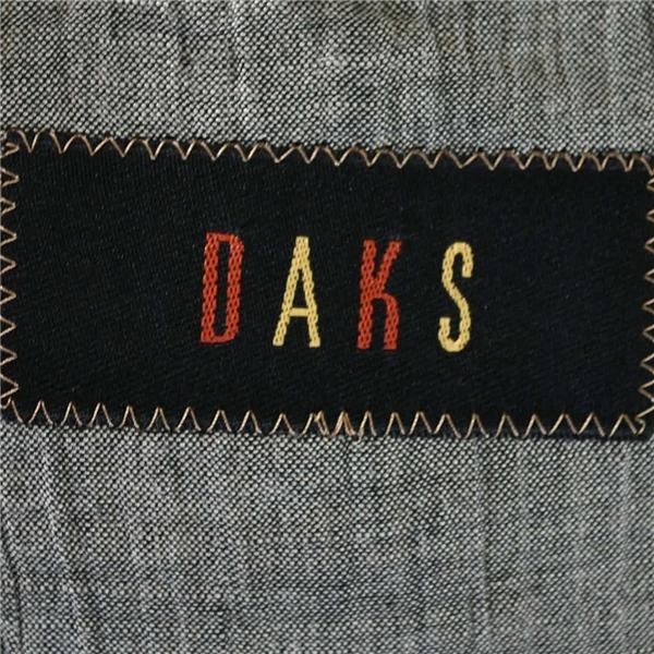 ダックス DAKS 麻リネン100％ 2つボタン シングル ジャケット AB5 / L グレー 袖口4つ釦 シワ加工 春夏対応 BR-DD-GM-0238 / 5TK007 | DAKS | 03