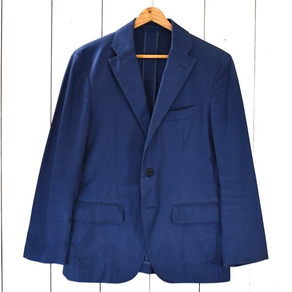 blazer's bank.com スーツカンパニー コットン100％ 3つボタン シングル 段返り ジャケット 165cm-6Drop / S 濃紺 382400 / 5TK008 | SUIT SQUARE