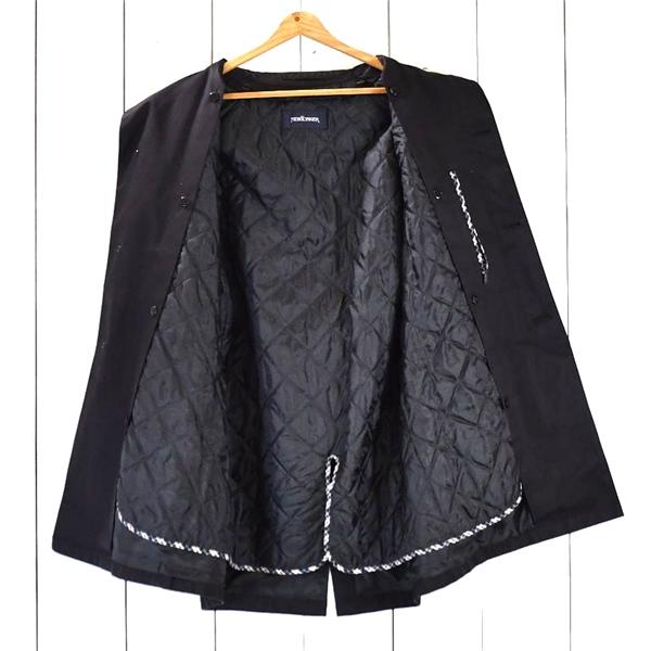 ニューヨーカー コットン100％ 比翼仕立て ステンカラーコート XL ブラック 取外し可能中綿ライナー付 11-38-9301-05-03 / 5TK009 | NEWYORKER | 01