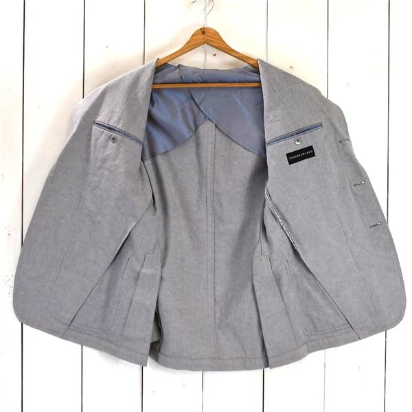 トゥモローランド TOMORROWLAND コットン混 麻リネン混 3つボタンシングル 段返りジャケット 44/ M グレー 51-07-21-07202 / 5TK011 | TOMORROWLAND | 01