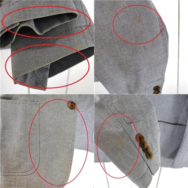 トゥモローランド TOMORROWLAND コットン混 麻リネン混 3つボタンシングル 段返りジャケット 44/ M グレー 51-07-21-07202 / 5TK011 | TOMORROWLAND | 04