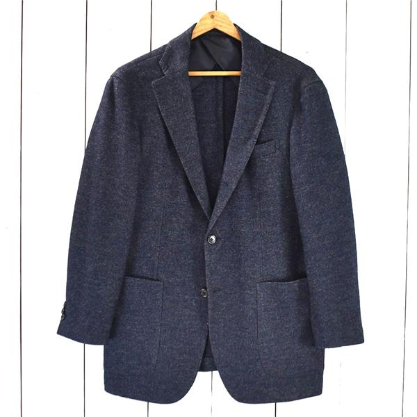 美品 DoCLASSE コットン混 3つボタン シングル 段返り ジャケット M ダークネイビー 袖口3つ釦 秋冬対応 55592-480 / 5TK020 | ブランド登録なし