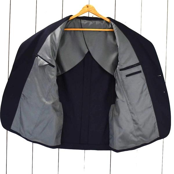 ポリエステル70％ 2つボタン シングル ジャケット S ダークネイビー 袖口4つ釦 サイドベンツ 背抜き 春夏対応 NTV-150R-26 / 5TK021 | ブランド登録なし | 01