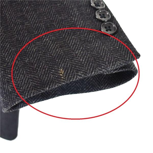 SAVOIA 2つボタン シングル ジャケット AB7 / L ダークグレー ヘリンボーン 袖口3つ釦 コットン混 春秋冬対応 TKJK74 / 5TK028 | ブランド登録なし | 05