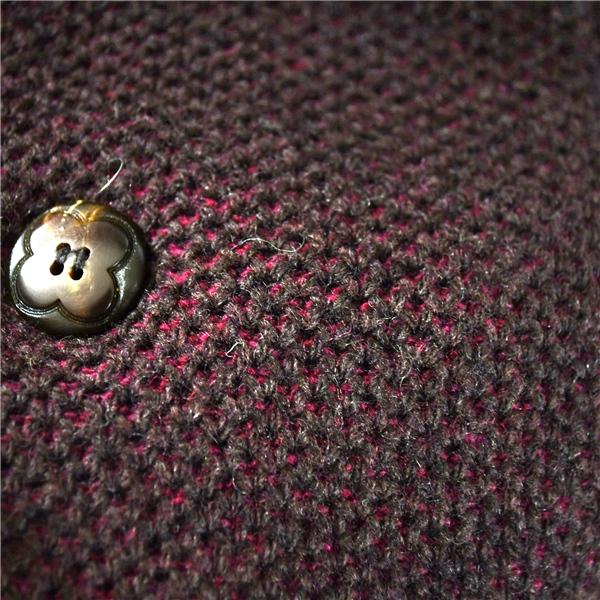 伊製 ラルディーニ LARDINI 3つボタン シングル ニット ジャケット L ボルドー パッチポケット 秋冬対応 リデア株式会社 105 / 5TK040 | LARDINI | 03