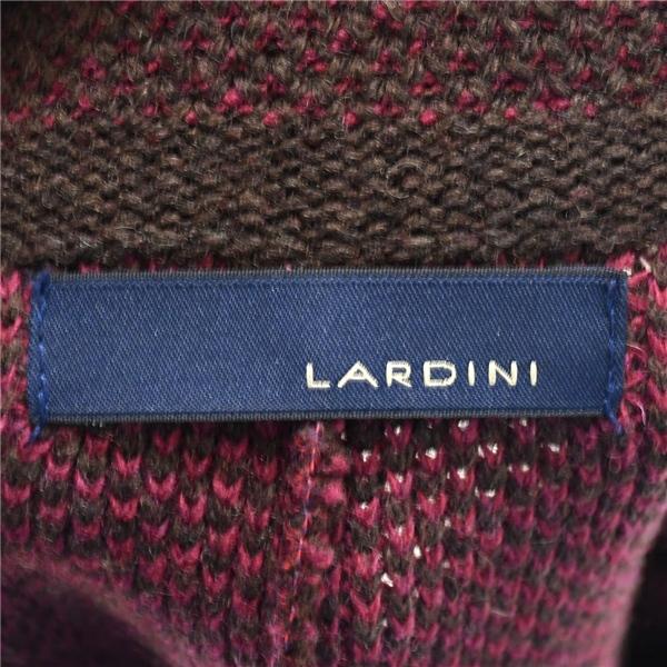 伊製 ラルディーニ LARDINI 3つボタン シングル ニット ジャケット L ボルドー パッチポケット 秋冬対応 リデア株式会社 105 / 5TK040 | LARDINI | 04