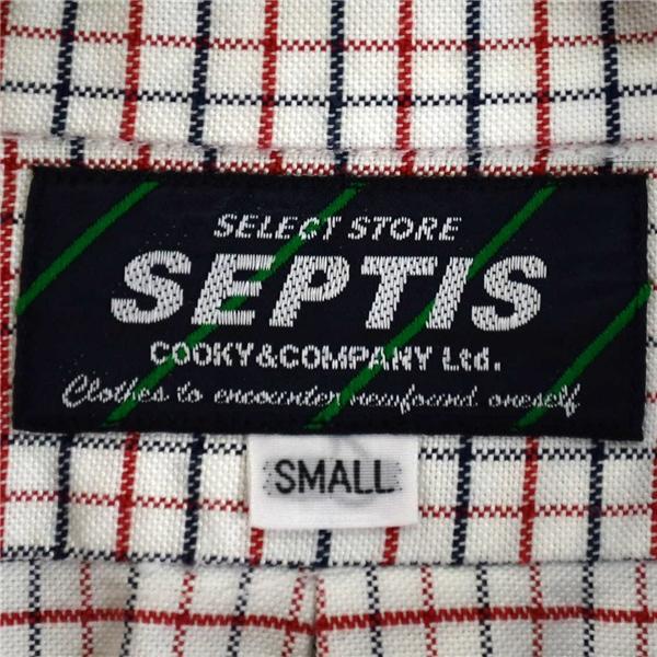 セプティズ SELECT STORE SEPTIS ボタンダウン 長袖 シャツ S ホワイト タッタソールチェック(レッド×ネイビー) CKS1015 / 5TL001 | ブランド登録なし | 02