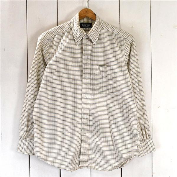 セプティズ SELECT STORE SEPTIS ボタンダウン 長袖 シャツ S ホワイト タッタソールチェック(イエロー×ブラック) CKS1015 / 5TL002 | ブランド登録なし