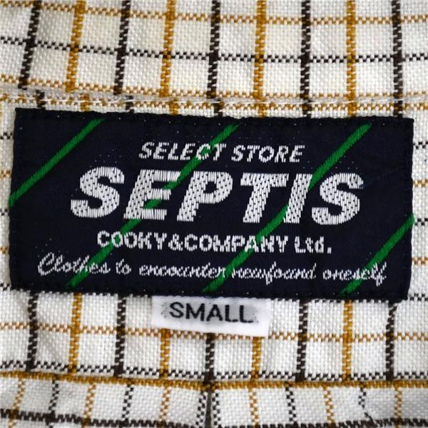 セプティズ SELECT STORE SEPTIS ボタンダウン 長袖 シャツ S ホワイト タッタソールチェック(イエロー×ブラック) CKS1015 / 5TL002 | ブランド登録なし | 02