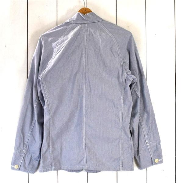 USA製 ポストオーバーオールズ POST O'ALLS エンジニア ジャケット カバーオール シャツジャケット M ネイビー ストライプ / 5TL004 | POST O'ALLS | 01