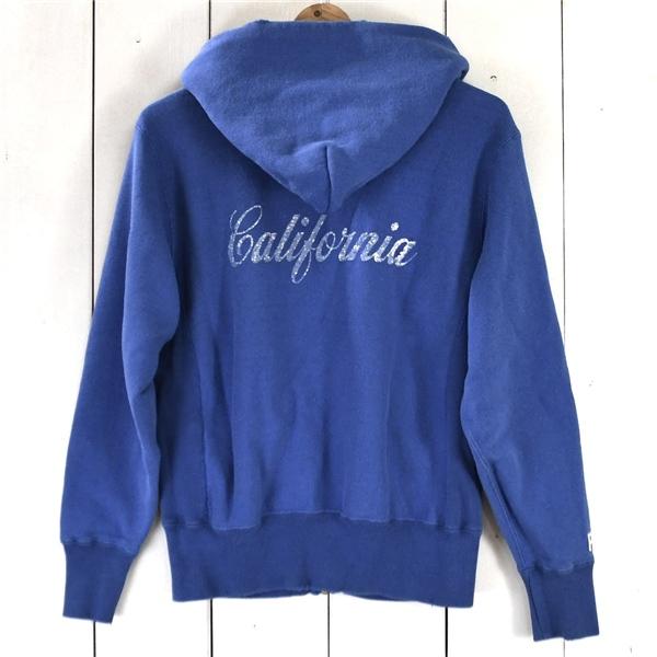 チャンピオン Champion ロンハーマン RHC リバースウィーブ ダメージ加工 スウェット パーカー M ブルー ジップアップ C8-F117 / 5TL008 | Champion | 01