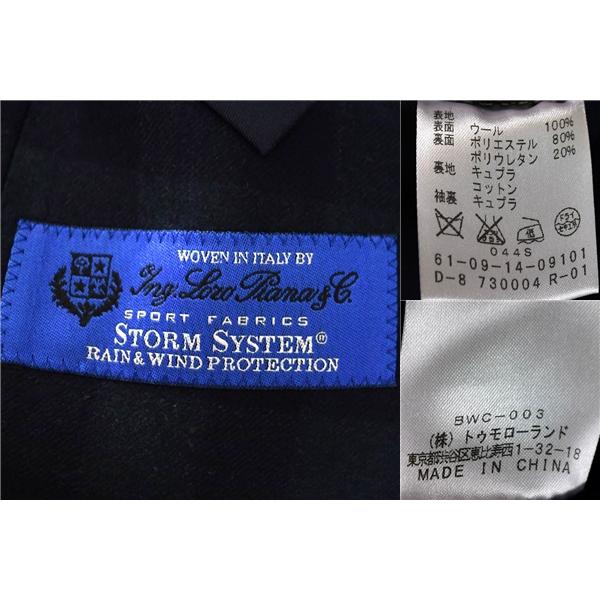 トゥモローランド TOMORROWLAND 伊製ロロピアーナ生地 比翼仕立て ステンカラーコート 44/M 濃紺 チェック BWC-003 / 5TL015 | TOMORROWLAND | 05