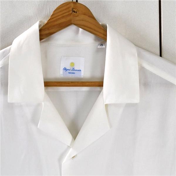 エディツォーニリモナイア Edizioni Limonaia コットン100％ 半袖シャツ 39 / M ホワイト ナチュラルテイストシャツ 春夏対応 / 5TL016 | ブランド登録なし | 01