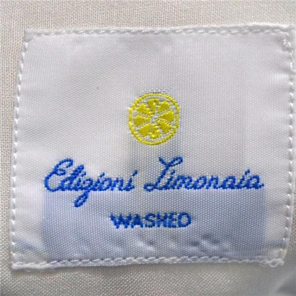 エディツォーニリモナイア Edizioni Limonaia コットン100％ 半袖シャツ 39 / M ホワイト ナチュラルテイストシャツ 春夏対応 / 5TL016 | ブランド登録なし | 02