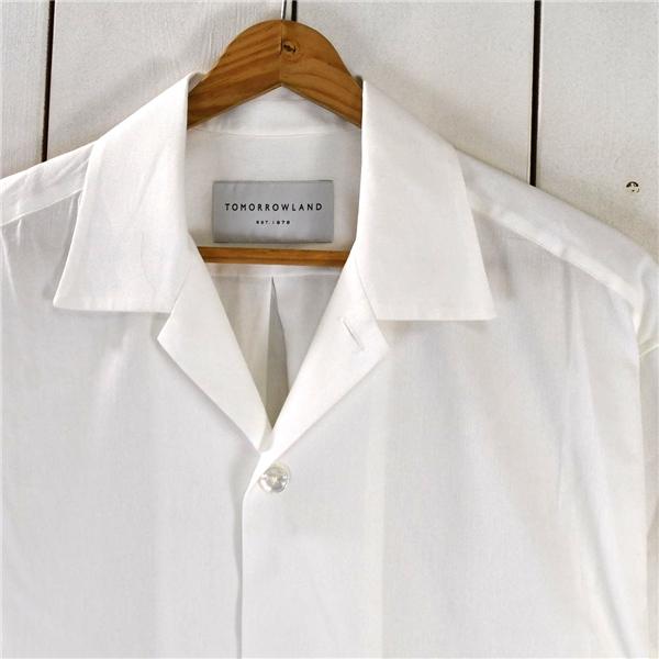 トゥモローランド TOMORROWLAND 5つボタンシングル 半袖シャツ L ホワイト 春夏対応 WS018CU / 5TL017 | TOMORROWLAND | 01