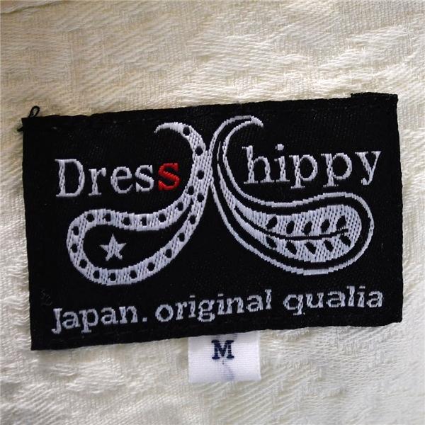 ドレスヒッピー Dress hippy コットン100％ 6つボタンシングル 半袖シャツ M ホワイト 型押し生地 日本製 春夏対応 / 5TL018 | ブランド登録なし | 01