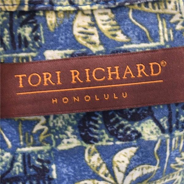 USA製 トリリチャード TORI RICHARD コットン100％ 半袖シャツ アロハシャツ XS ネイビーベース ヤシの木柄 春夏対応 05001913 / 5TL019 | TORI RICHARD | 02